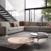 Pianca Abaco Round Coffee Table 76 Loud Metal, Leather, Marble, Conrete or Glass