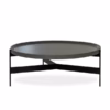 Pianca Abaco Round Coffee Table 90 Loud Metal, Leather, Marble, Conrete or Glass