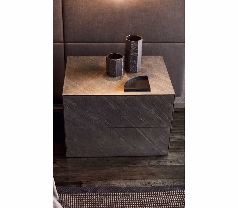 Pianca Norma 42cm Height Bedside Table or Cabinet Chest 2 Drawers