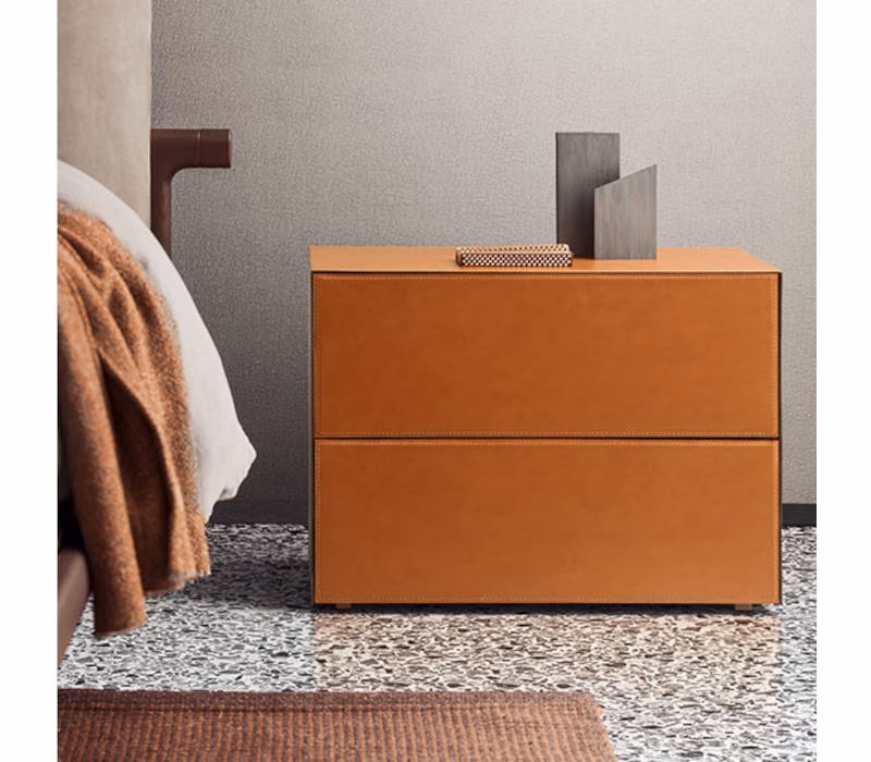 Pianca Norma 52cm Height Bedside Table or Cabinet Chest 2 Drawers
