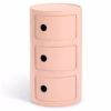 Kartell 3 Door Componibili Bio Pink Storage Unit