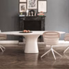 Podium Rounded Fixed Table by Bontempi Casa 
