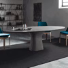 Podium Rounded Fixed Table by Bontempi Casa 