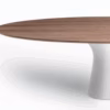 Podium Rounded Fixed Table by Bontempi Casa 
