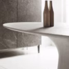 Podium Rounded Fixed Table by Bontempi Casa 