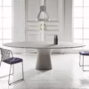 Podium Rounded Fixed Table by Bontempi Casa 