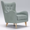 SITS Pola Armchair Fabric, Leather Upholstery