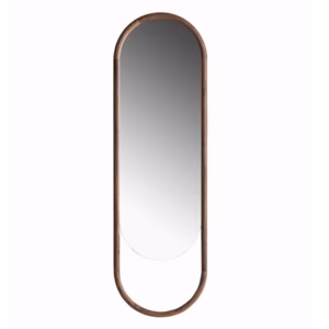 Porada Backstage Wall Hanger Mirror in Canaletta Walnut 
