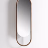 Porada Backstage Wall Hanger Mirror in Canaletta Walnut 