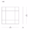 Porada Four Seasons Quadrato Wall Mirror in 3 Different Sizes