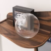 Porada Ops 3 Wall Mirror with Shelf in Canaletta Walnut