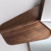 Porada Ops 3 Wall Mirror with Shelf in Canaletta Walnut