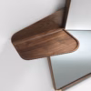 Porada Ops 3 Wall Mirror with Shelf in Canaletta Walnut