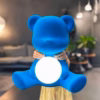 Qeeboo Teddy Girl Lamp Velvet Finish with Rechargeable Led