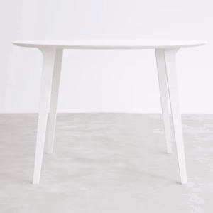 Round Shape Lau Wood Table and Console by Stua