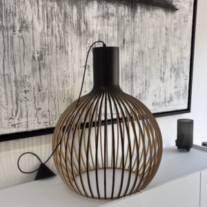 Secto Design Octo 4240 Suspension Light Lamp Natural Birch / Black - Ex Display