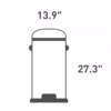 Simplehuman 30 Litre Retro Stainless Steel Pedal Bin
