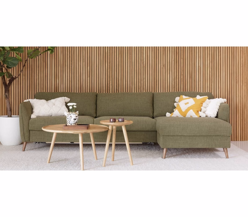 Sits Lucy Set 1 3 Seater Sofabed with Chaiselongue Box 275cm Width