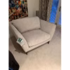 Sits Stella Armchair Atropa Grey Beige with Walnut Legs