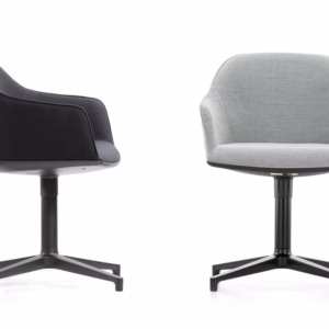 Vitra Softshell Star Base Chair, Fabric, Leather Upholstery