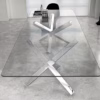 Sovet Italia Aikido Two Bases Fixed Dining Table in 2 Different Sizes