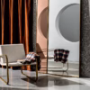 Sovet Italia Bugatti Armchair Lounge Chair In Leather, Fabric or Velvet