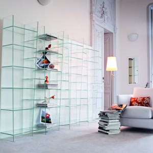Sovet Italia Delphi Modular Glass Bookshelf Bookcase
