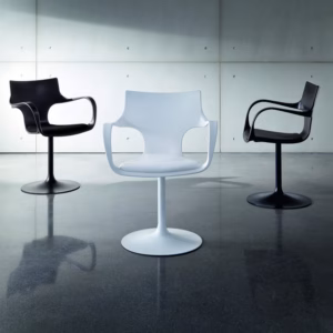 Sovet Italia Flute Girevole Swivel Chair with Arms