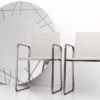 Sovet Italia Segment Wall Mirror Round with Optional Light in 3 Sizes