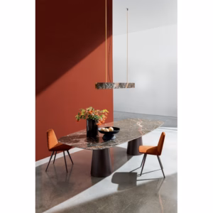 Sovet Italia Totem Fixed Barrel 2 Bases Dining Table 250cm Length