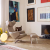 Vitra Grand Repos Armchair Lounge Chair in Leather or Fabric Optional Ottoman or Panchina