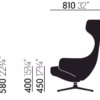 Vitra Grand Repos Armchair Lounge Chair in Leather or Fabric Optional Ottoman or Panchina