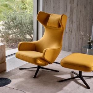 Vitra Grand Repos Armchair Lounge Chair in Leather or Fabric Optional Ottoman or Panchina