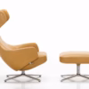 Vitra Grand Repos Armchair Lounge Chair in Leather or Fabric Optional Ottoman or Panchina