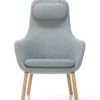 Vitra HAL Armchair Lounge Chair in Leather or Fabric Optional Ottoman