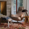 Vitra Repos Lounge Chair in Leather or Fabric with Ottoman or Panchina