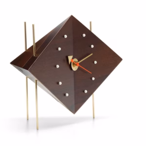 Vitra Diamond Desk Clock, Walnut