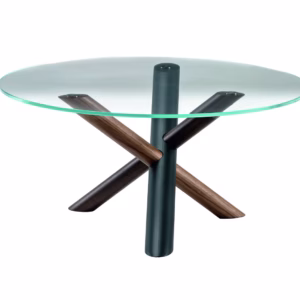W Circular Coffee Table - Glass Top By Bross