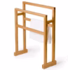 Wireworks Arena Freestanding Towel Rail Bamboo