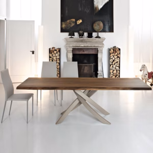 Bontempi Casa Artistico Rectangular Wood Extending Table 