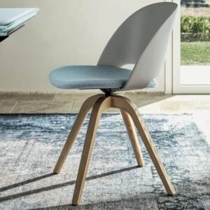 Bontempi Casa Polo Dining Chair with Solid Wood Frame