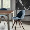 Bontempi Casa Polo Dining Chair with Solid Wood Frame and Upholstered at Urbansuite