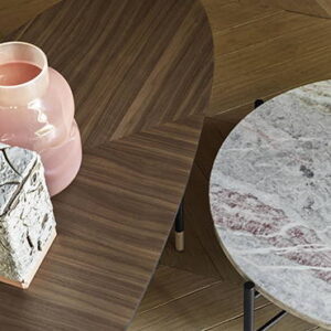 Pianca Mambo Small Round Coffee Table in Marble at Urbansuite